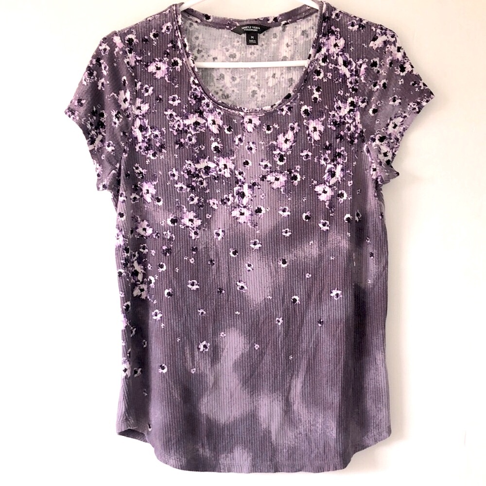 Simply Vera Floral Abstract Top Shirt Tee